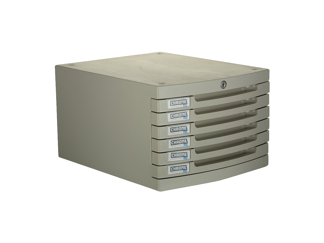 Chrome File 6 Drawer With Lock Penrex Chrome Stationery